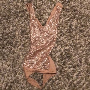 Sequins body suit worn once
